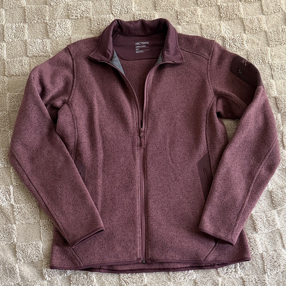 Arc'teryx Maroon Zip Fleece Jacket - Size S - EUC